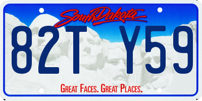SD license plate 82TY59