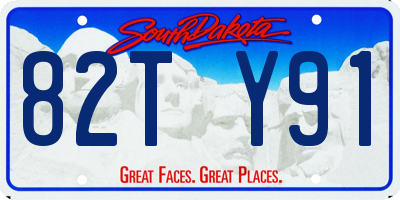 SD license plate 82TY91