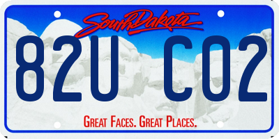 SD license plate 82UC02