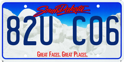 SD license plate 82UC06