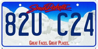 SD license plate 82UC24