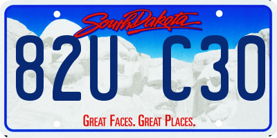 SD license plate 82UC30
