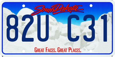 SD license plate 82UC31