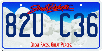 SD license plate 82UC36