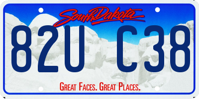 SD license plate 82UC38