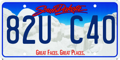 SD license plate 82UC40