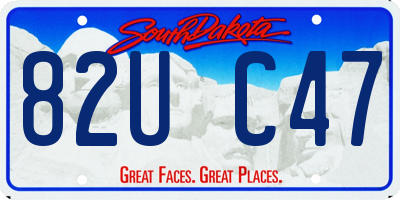 SD license plate 82UC47