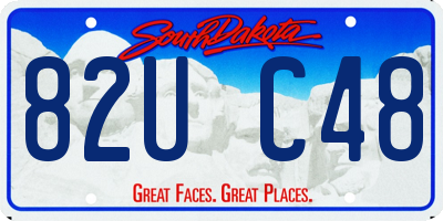 SD license plate 82UC48