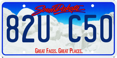 SD license plate 82UC50