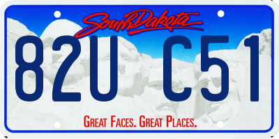 SD license plate 82UC51