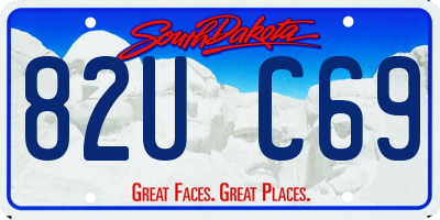 SD license plate 82UC69