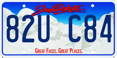 SD license plate 82UC84