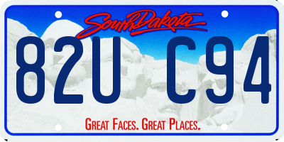 SD license plate 82UC94