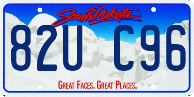 SD license plate 82UC96