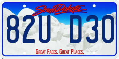 SD license plate 82UD30