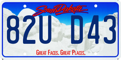SD license plate 82UD43
