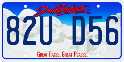 SD license plate 82UD56