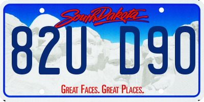 SD license plate 82UD90