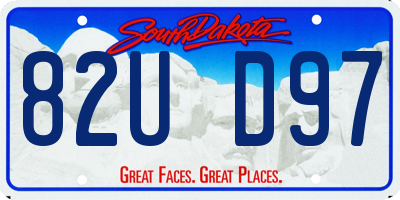 SD license plate 82UD97