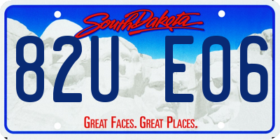 SD license plate 82UE06