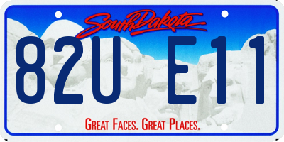 SD license plate 82UE11