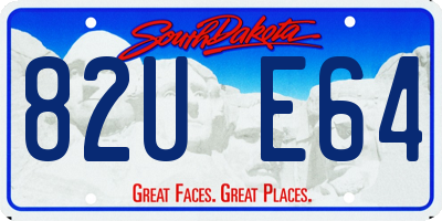 SD license plate 82UE64