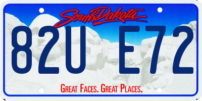 SD license plate 82UE72