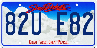 SD license plate 82UE82