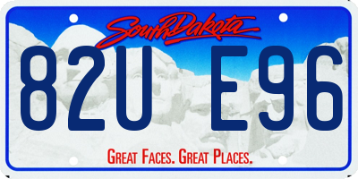 SD license plate 82UE96