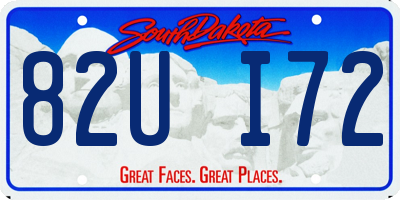 SD license plate 82UI72