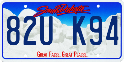 SD license plate 82UK94