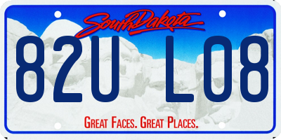 SD license plate 82UL08