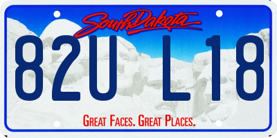 SD license plate 82UL18