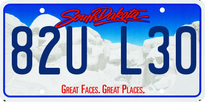 SD license plate 82UL30