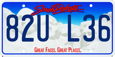 SD license plate 82UL36