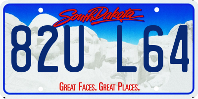 SD license plate 82UL64