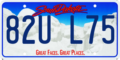 SD license plate 82UL75