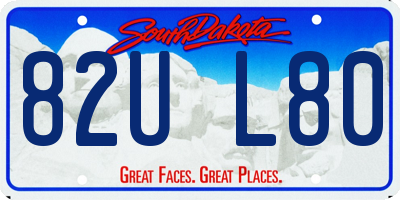 SD license plate 82UL80