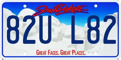 SD license plate 82UL82