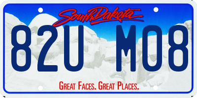 SD license plate 82UM08