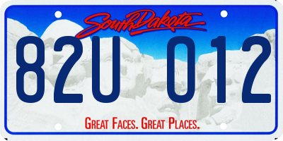 SD license plate 82UO12