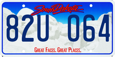 SD license plate 82UO64