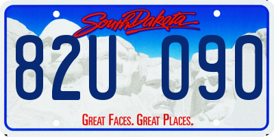 SD license plate 82UO90