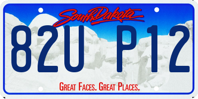 SD license plate 82UP12