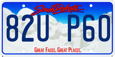 SD license plate 82UP60