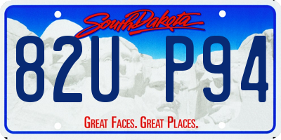 SD license plate 82UP94