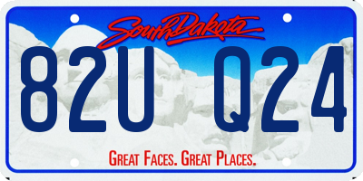 SD license plate 82UQ24