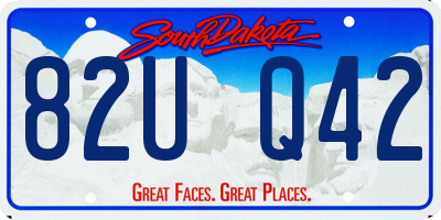 SD license plate 82UQ42