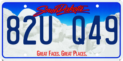 SD license plate 82UQ49