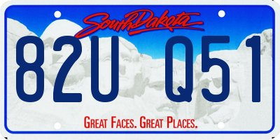 SD license plate 82UQ51